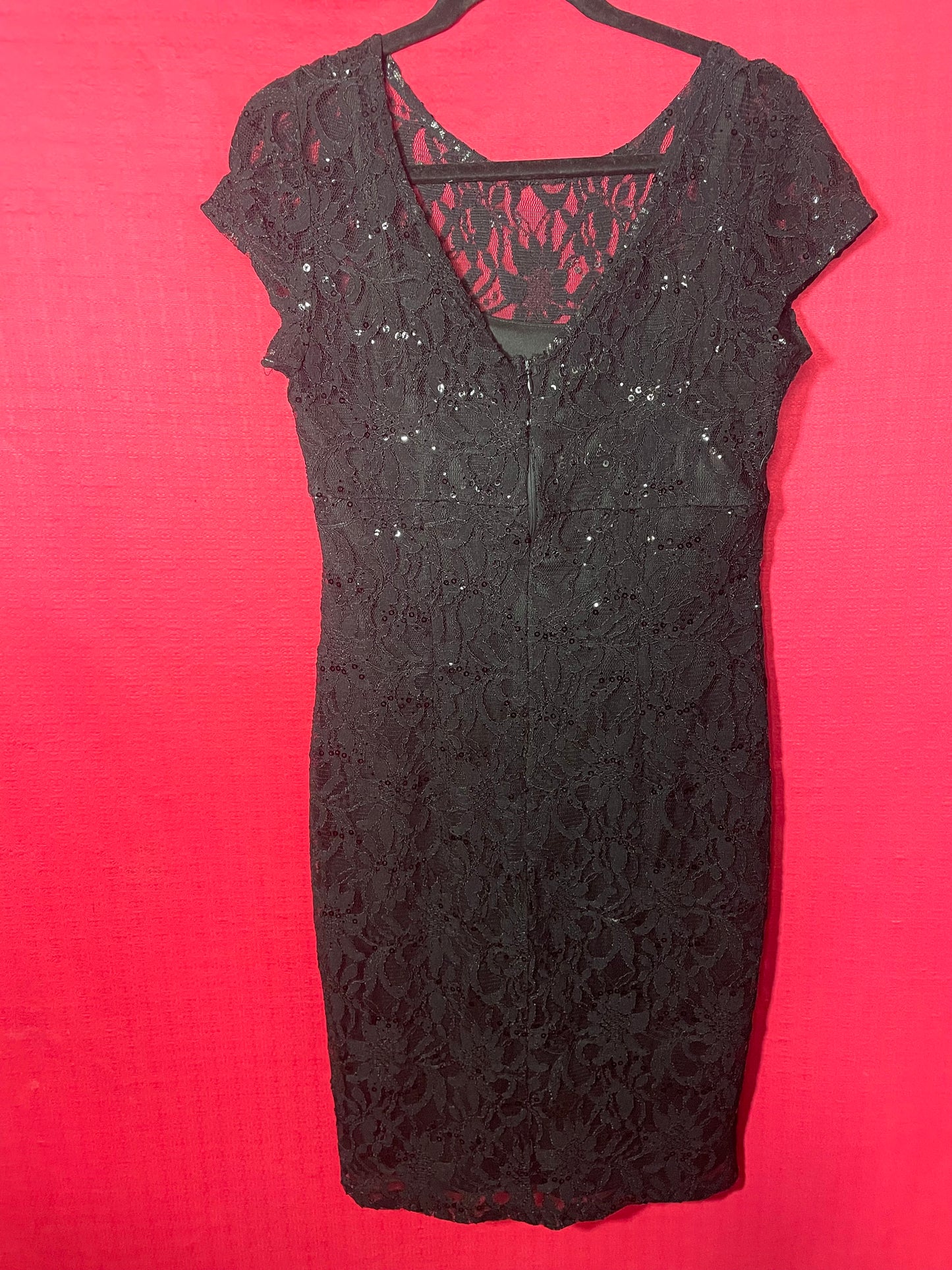 Size 8/10 Scarlet Lace sequin little black Dress