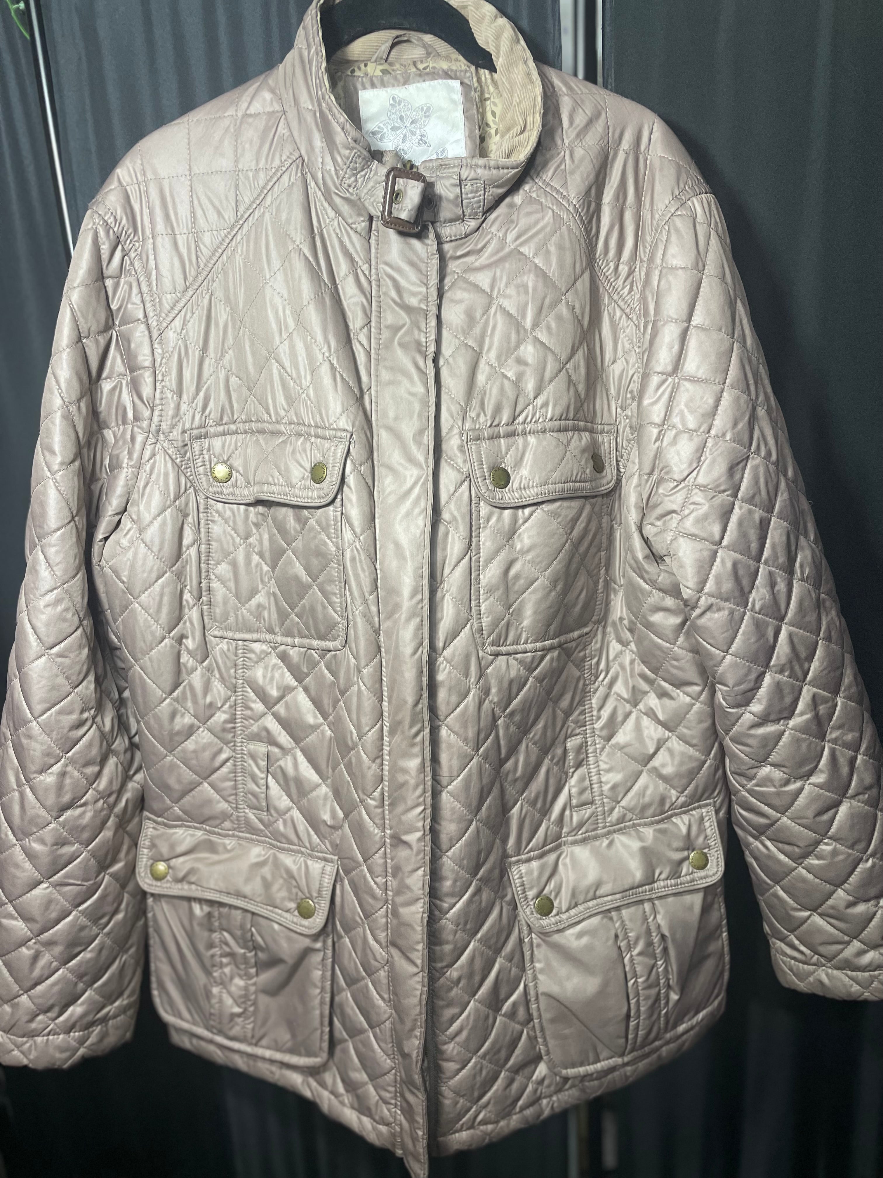 Quilted beige coat by John Rocha