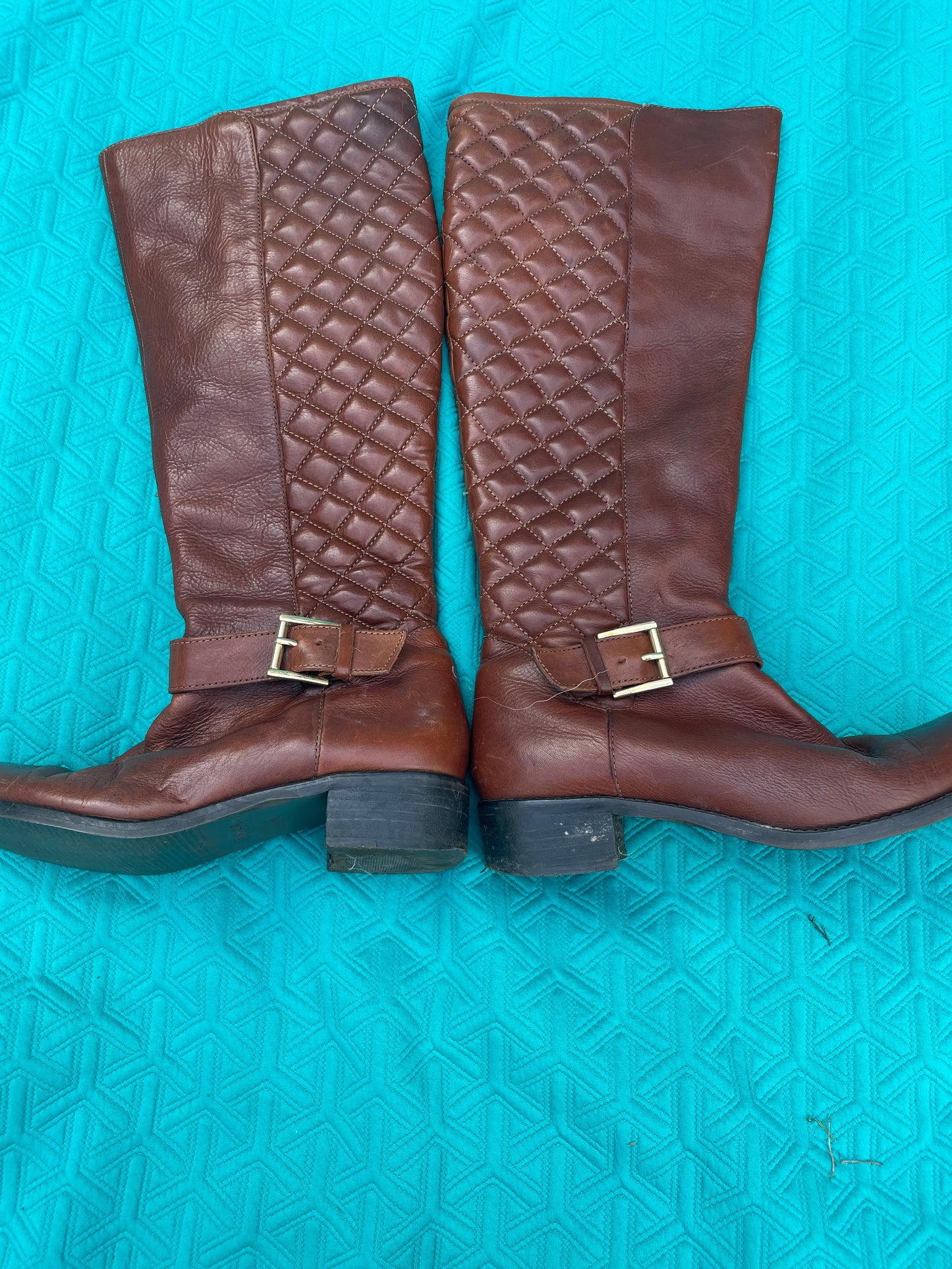 Size 5 brown leather tall boot