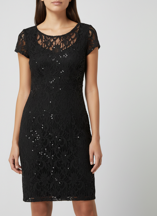 Size 8/10 Scarlet Lace sequin little black Dress