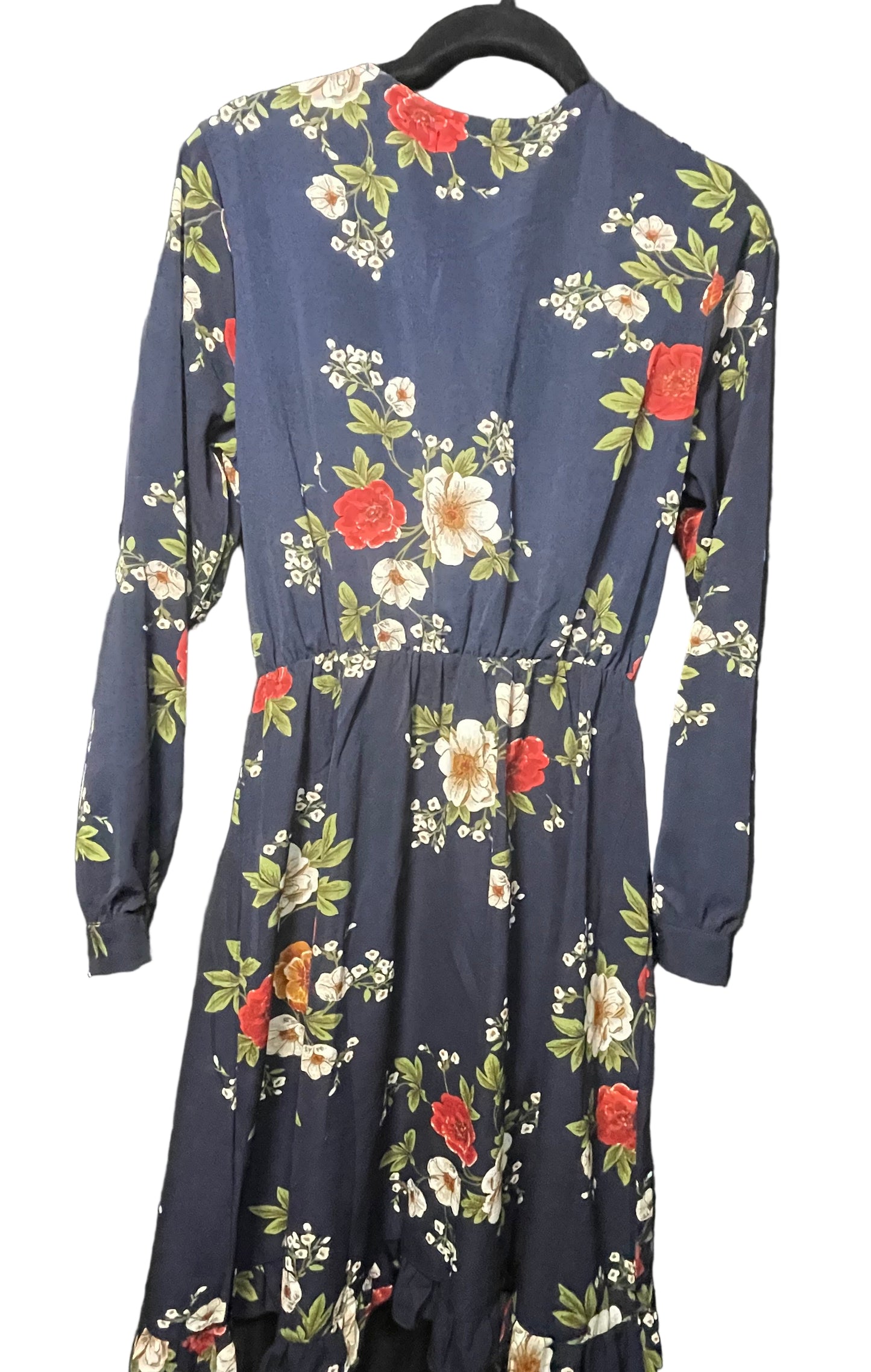 Mela London graphic floral navy dress