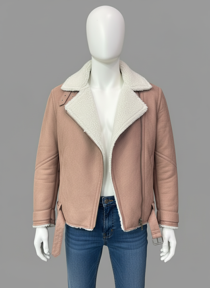 Men's Size S faux suede taupe flight jacket brand new by Topshop