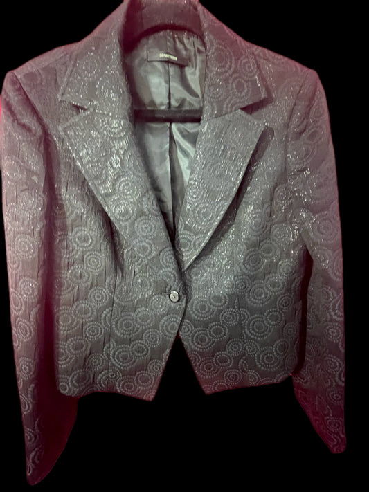 Definitions size 14 black lurex circles blazer