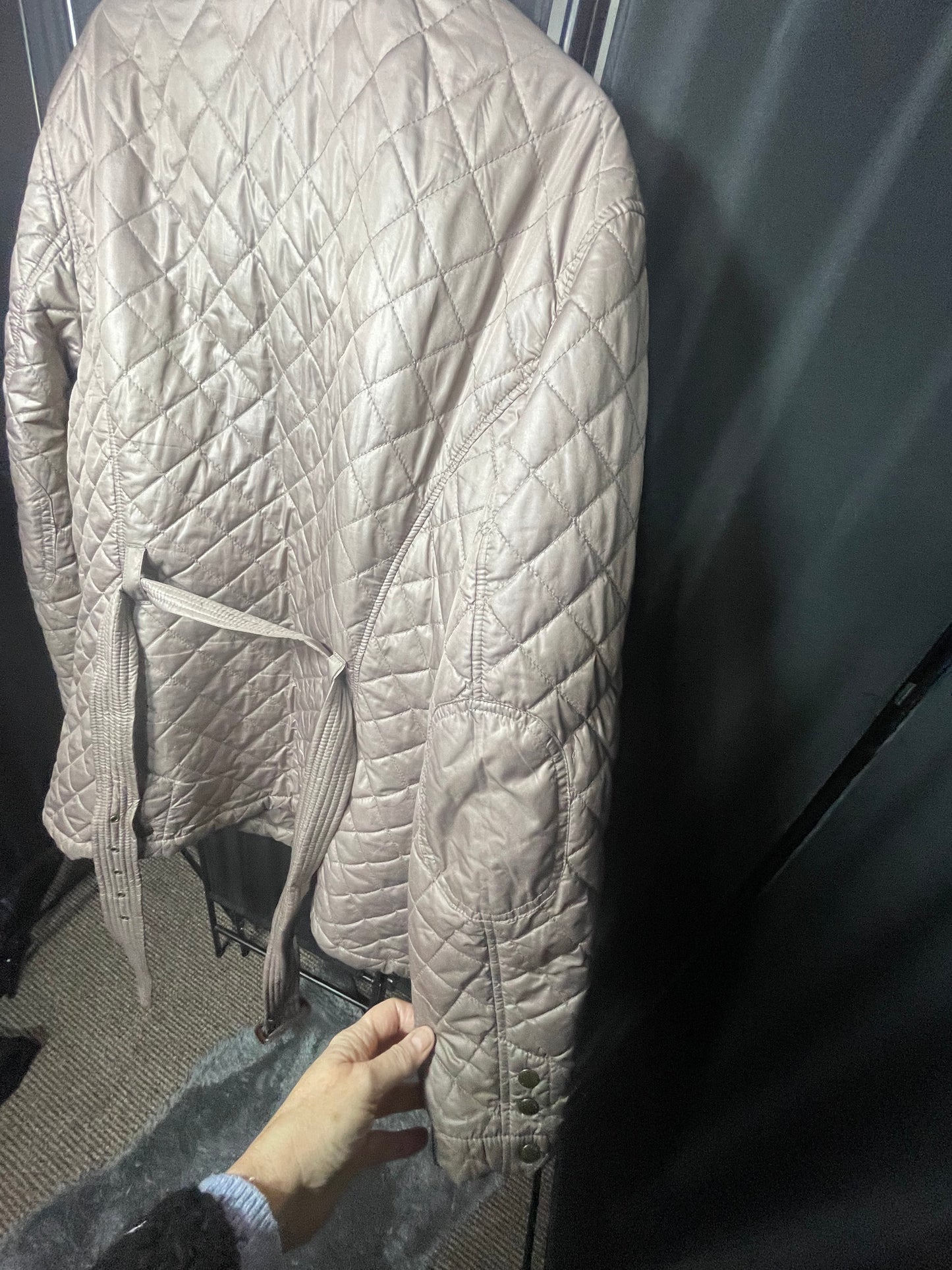 Quilted beige coat by John Rocha