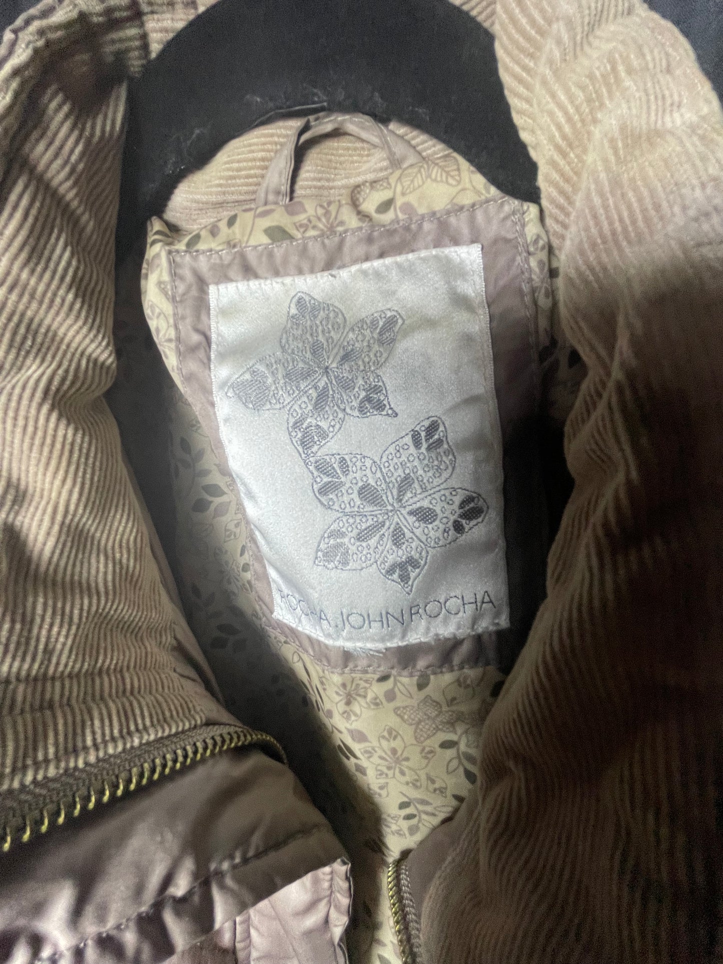 Quilted beige coat by John Rocha