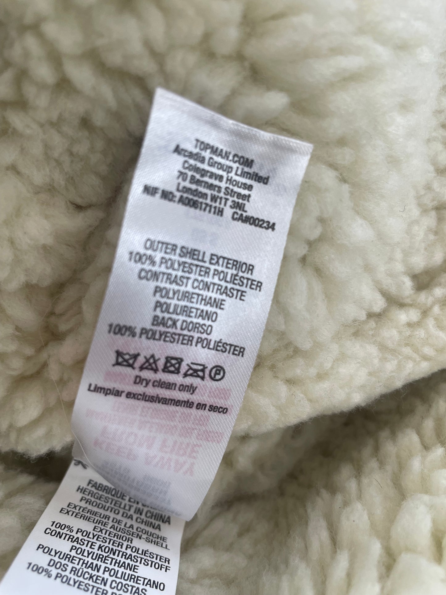 Men's Size S faux suede taupe flight jacket brand new by Topshop