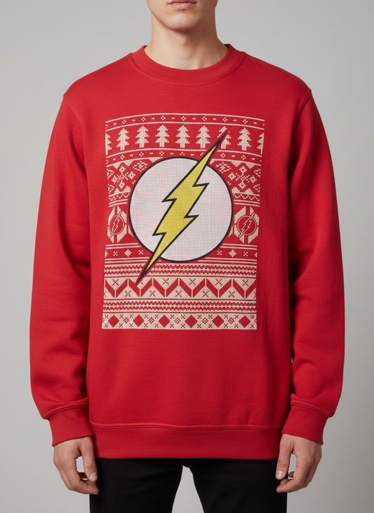 Absolute Size L rare The Flash Xmas sweatshirt 🌲