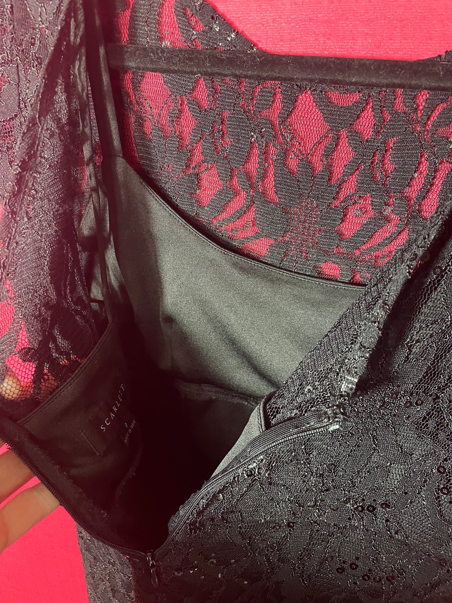 Size 8/10 Scarlet Lace sequin little black Dress