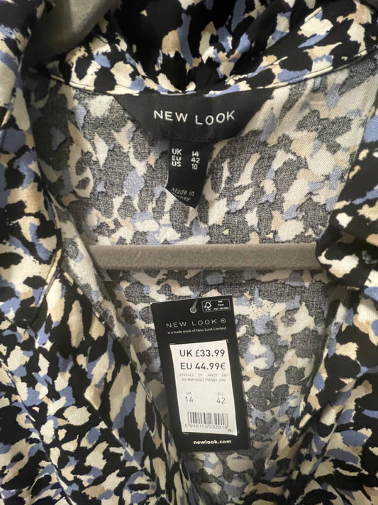 Size 14 abstract blue dots Dress